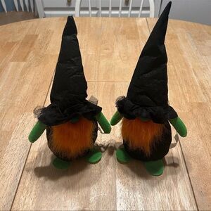2 Halloween Witch Gnomes